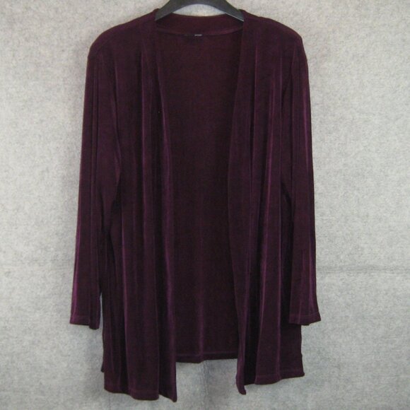 Citiknits Open Cardigan Size 1X Purple - Picture 4 of 5